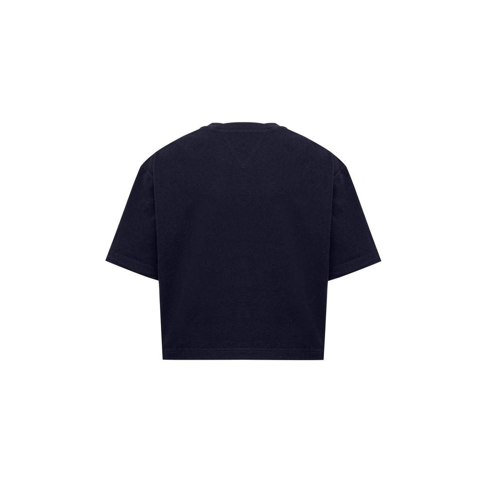 Blaues Baumwoll-T-Shirt