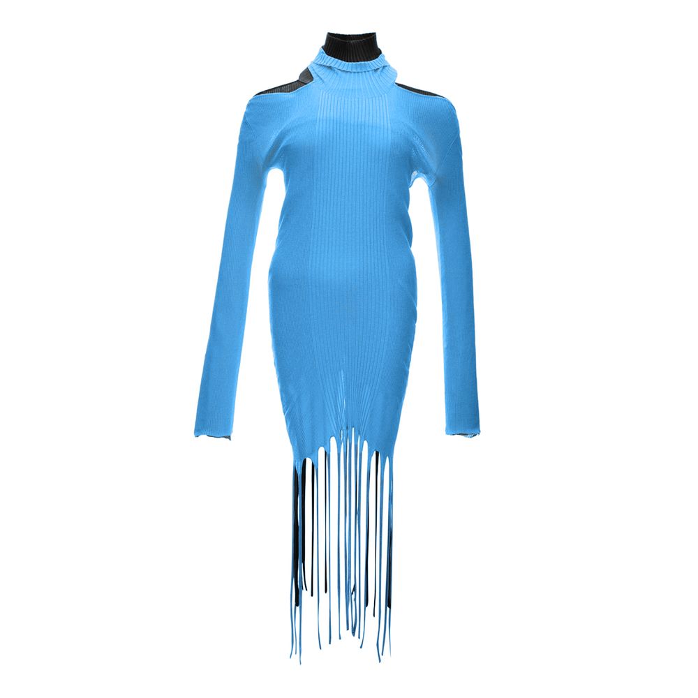 Blaue Baumwolle lang