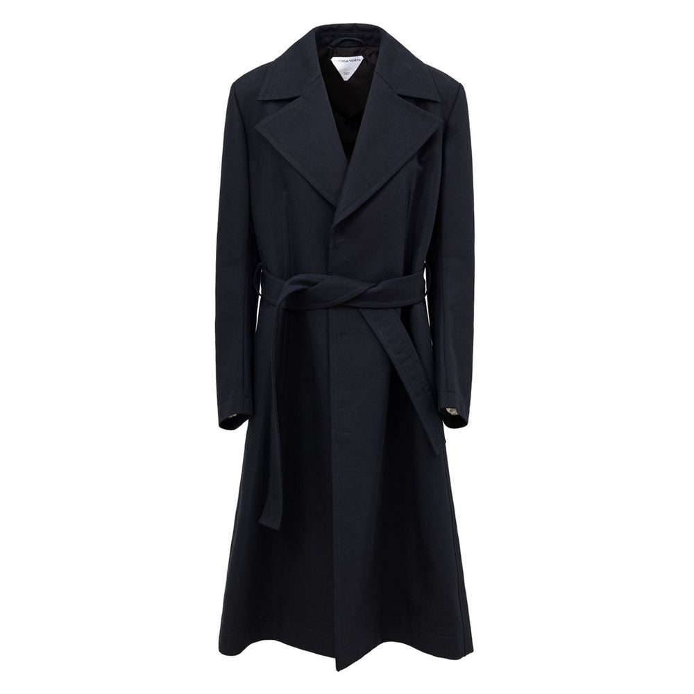 Blauer Trenchcoat aus Baumwolle