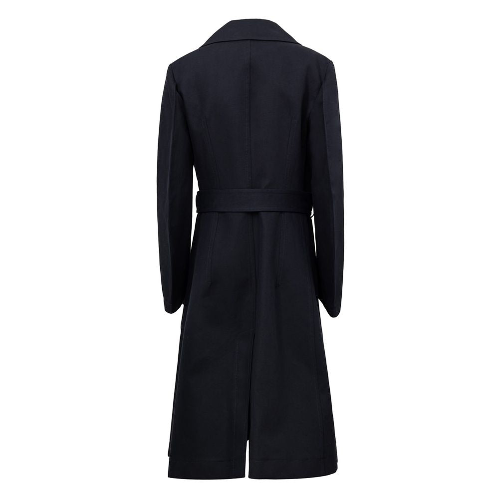 Blauer Trenchcoat aus Baumwolle