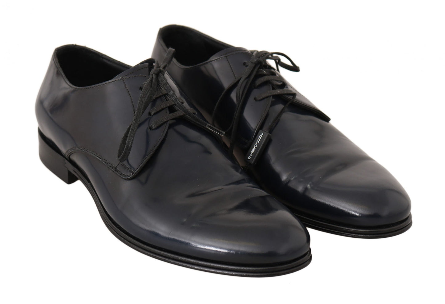 Blaue Leder Derby Formelle Herrenschuhe
