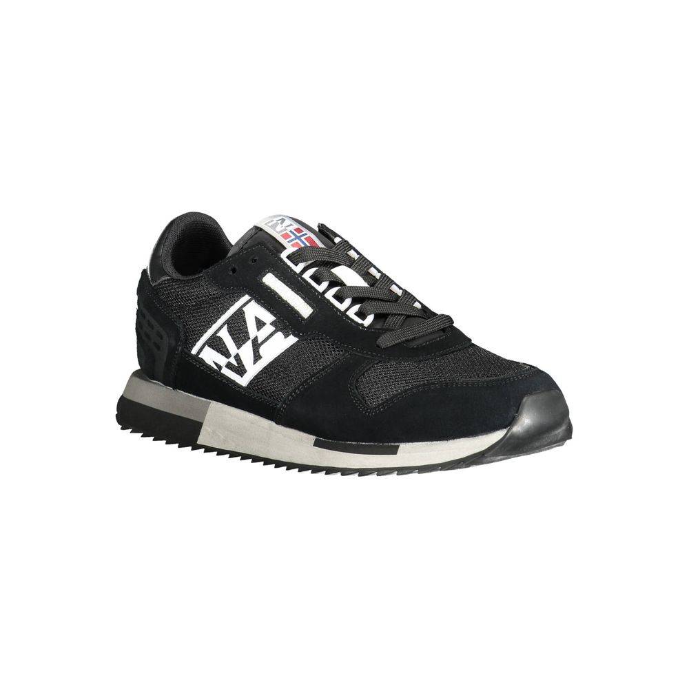 Schwarzer Polyester-Sneaker