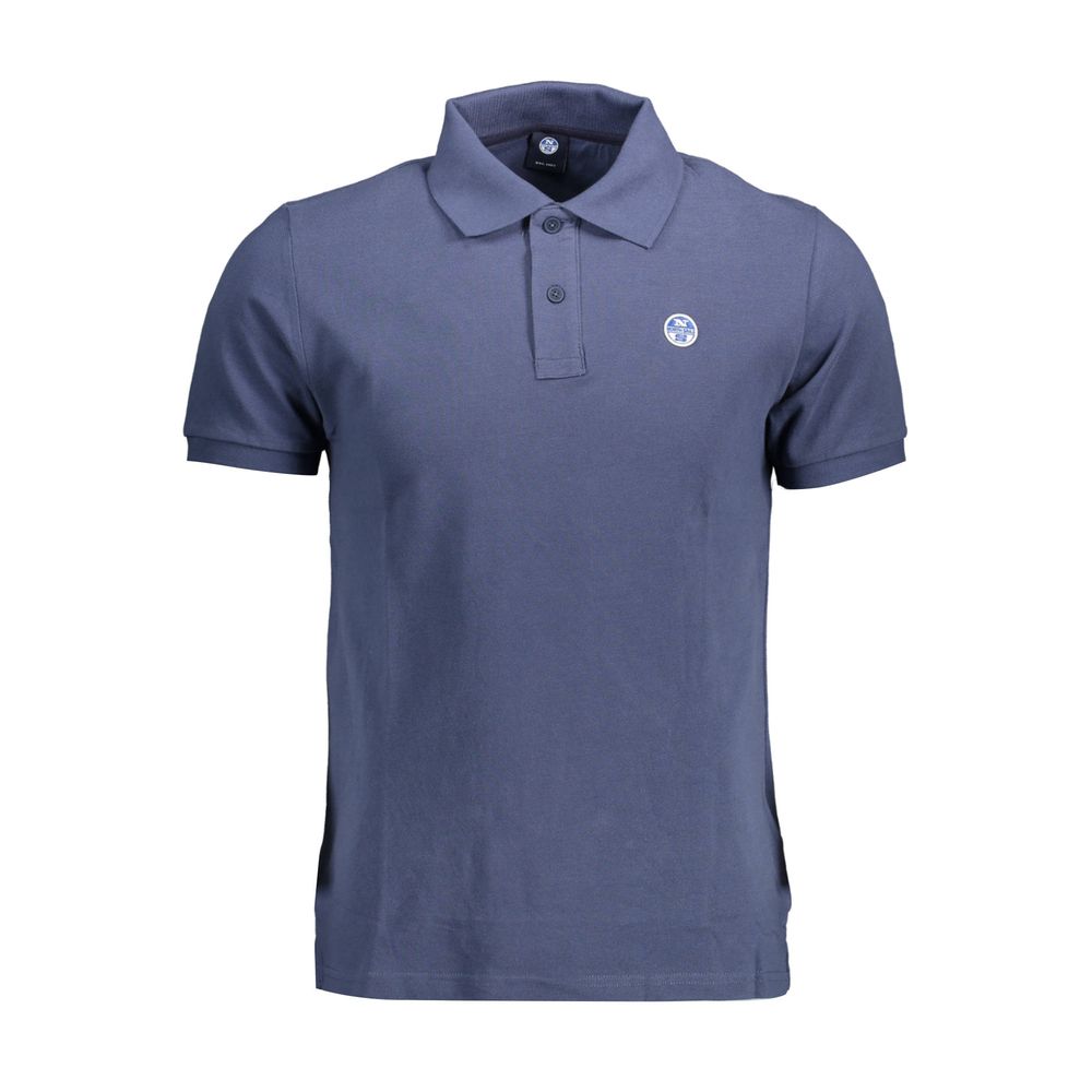 Blaues Poloshirt aus Baumwolle