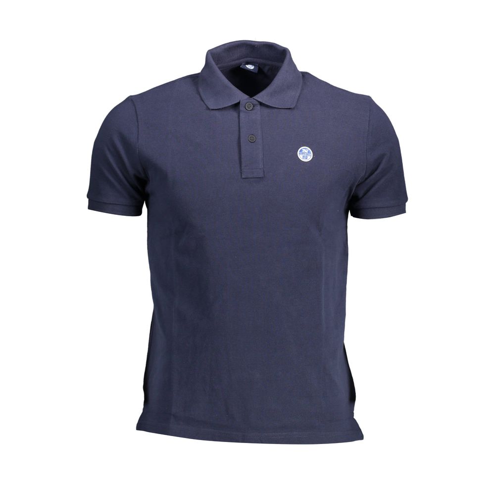 Blaues Poloshirt aus Baumwolle