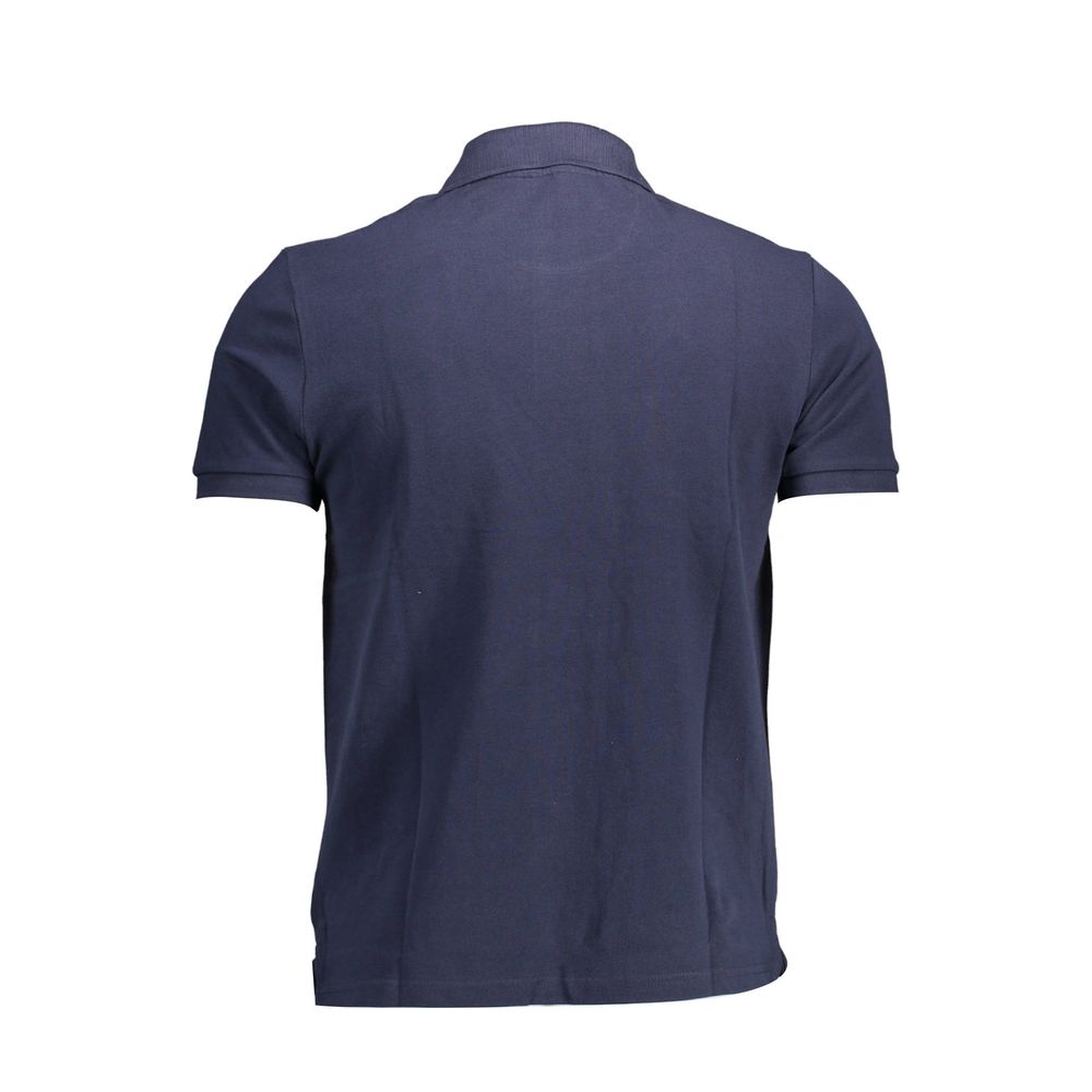 Blaues Poloshirt aus Baumwolle