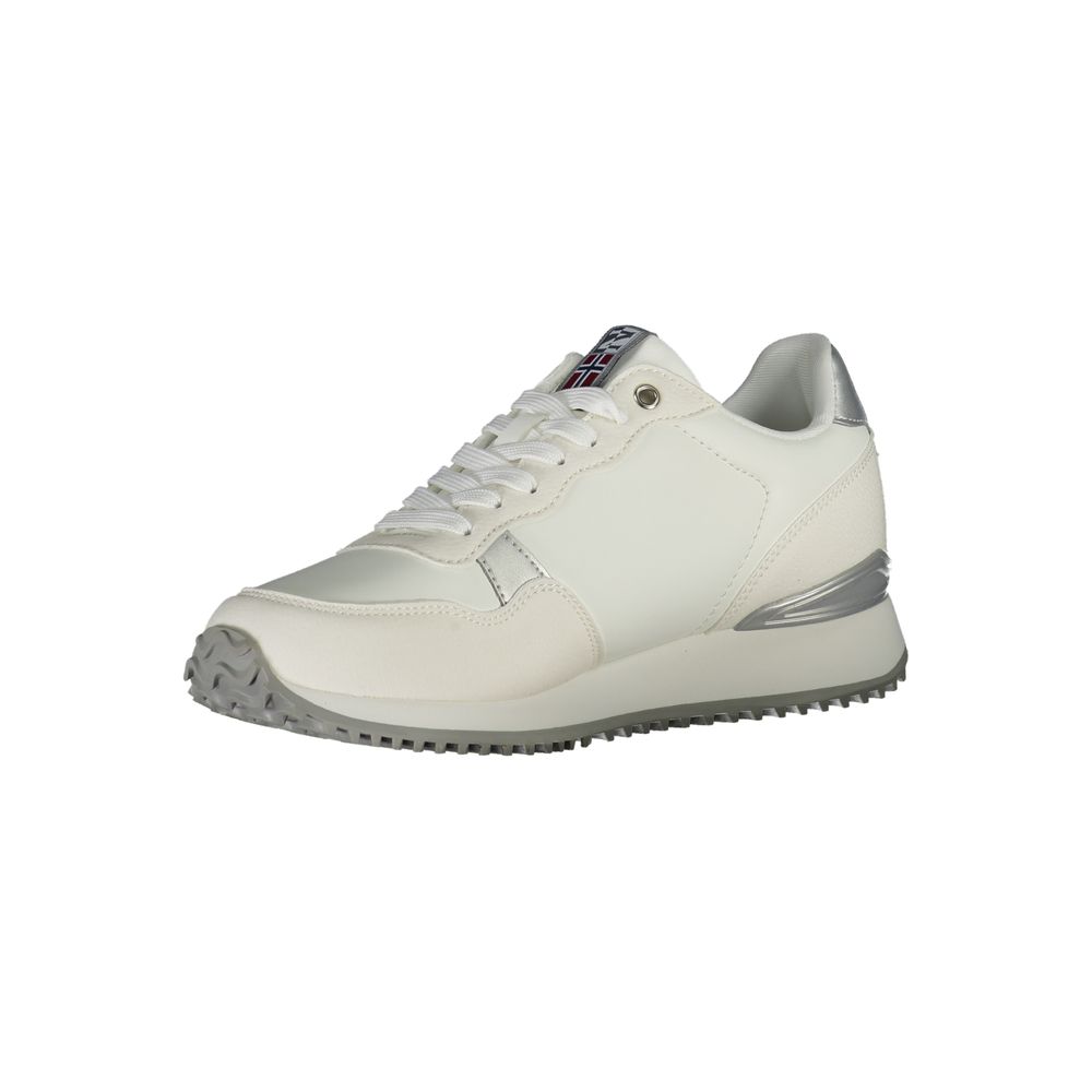 Weißer Polyester-Sneaker