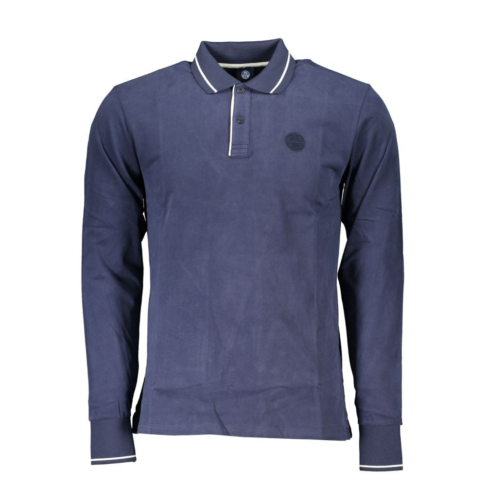 Blaues Poloshirt aus Baumwolle