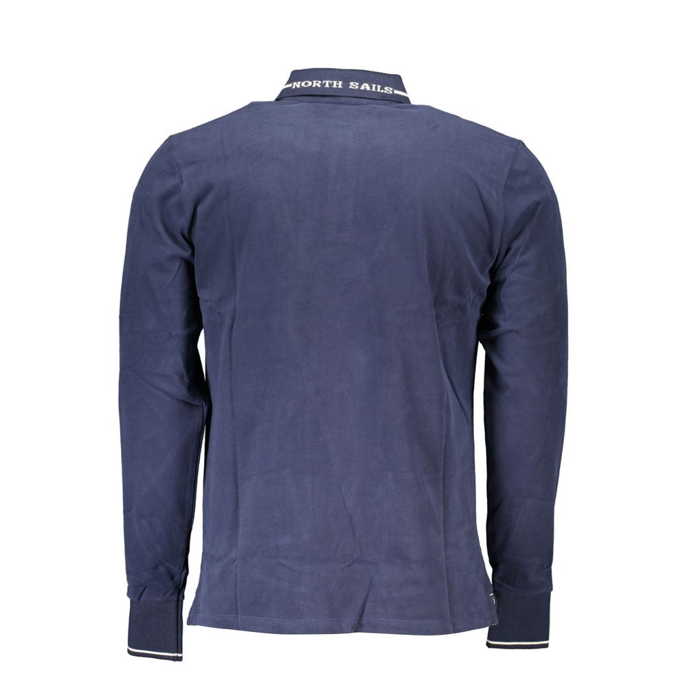 Blaues Poloshirt aus Baumwolle