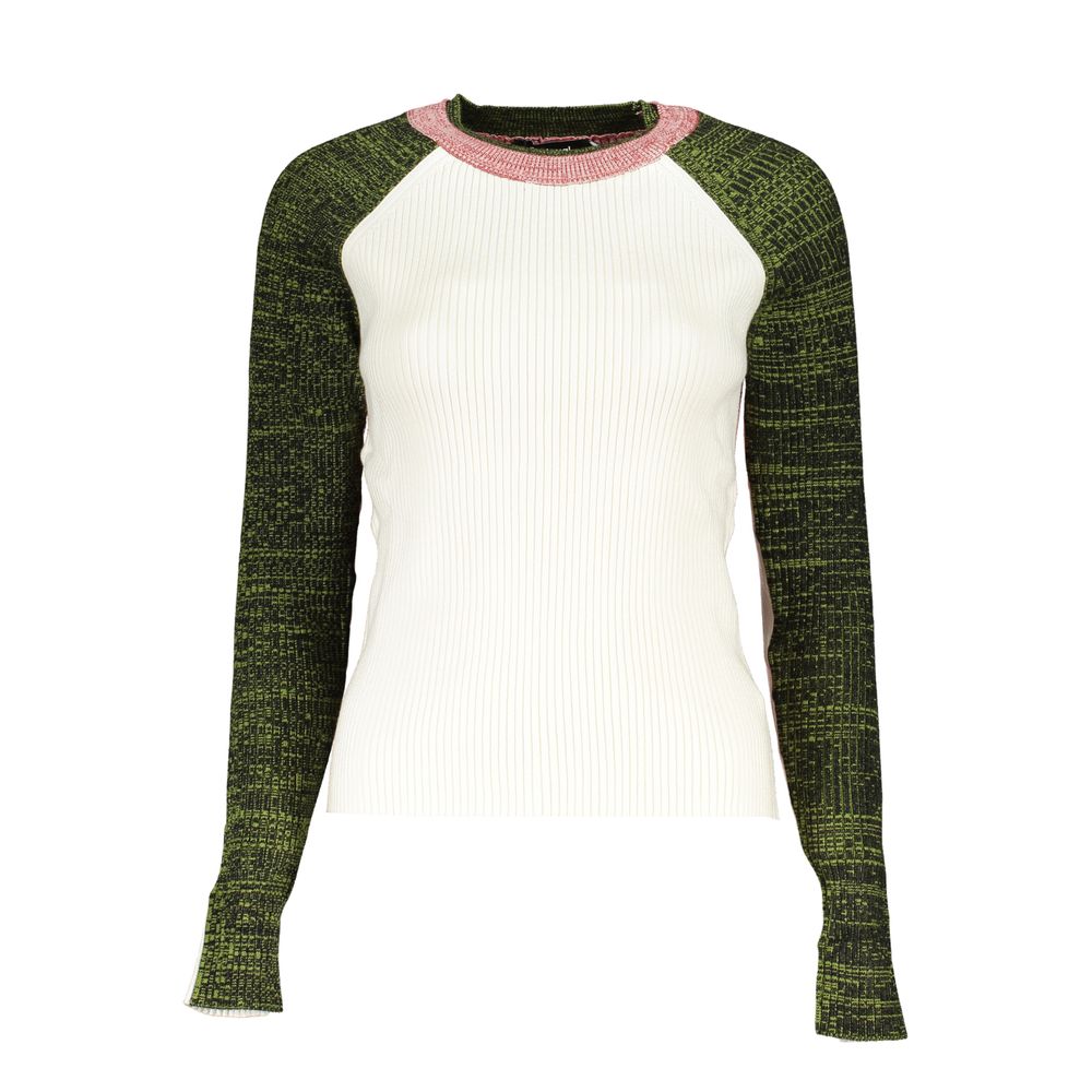Weißer Polyesterpullover