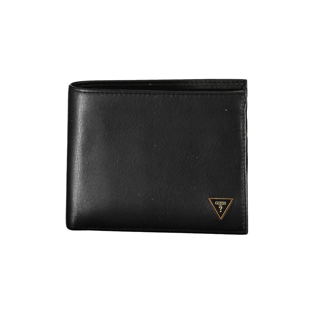Schwarze Lederbrieftasche