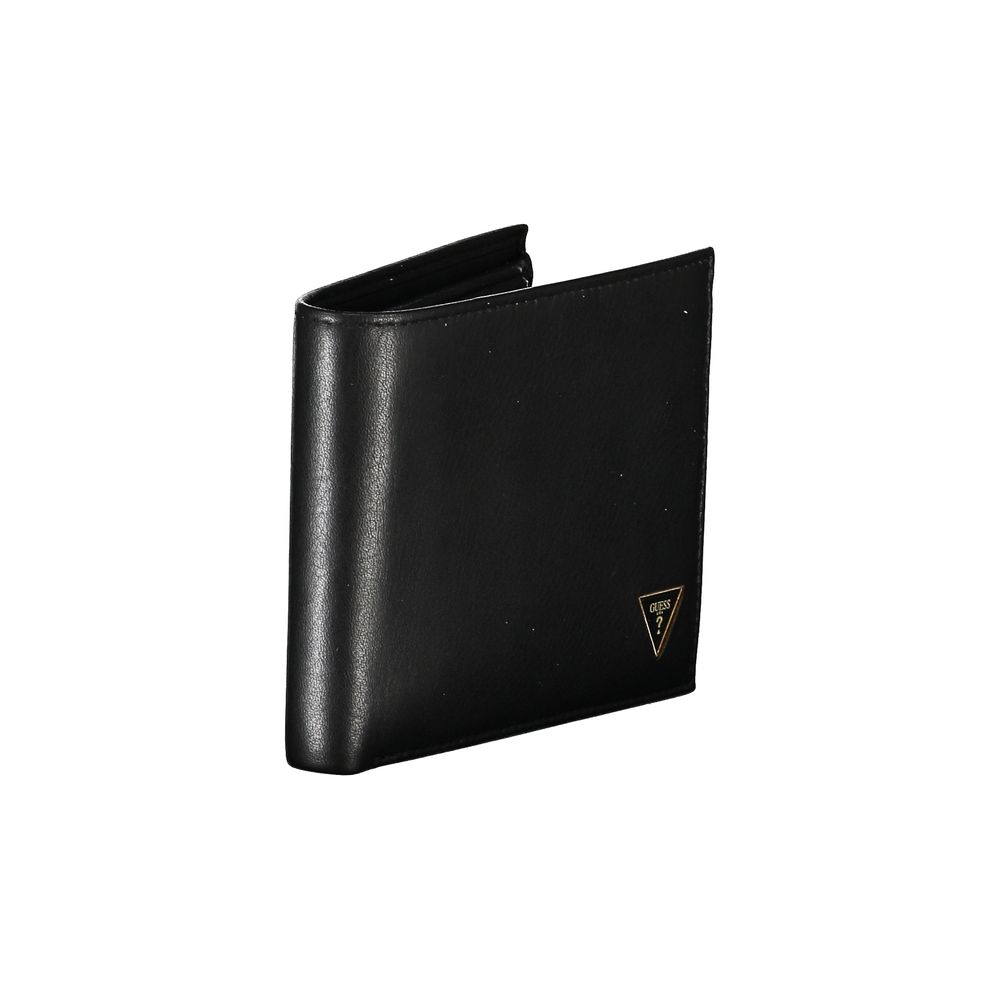 Schwarze Lederbrieftasche