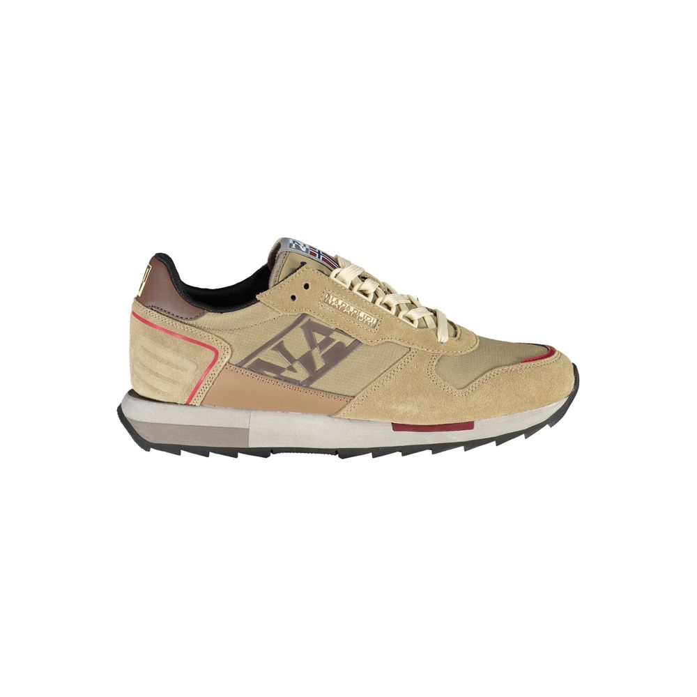Beigefarbener Polyester-Sneaker