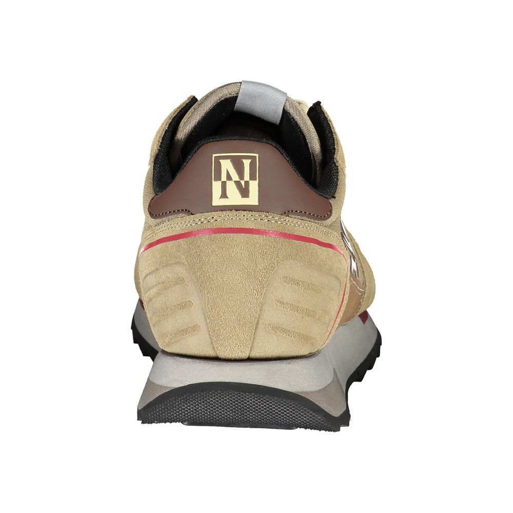 Beigefarbener Polyester-Sneaker