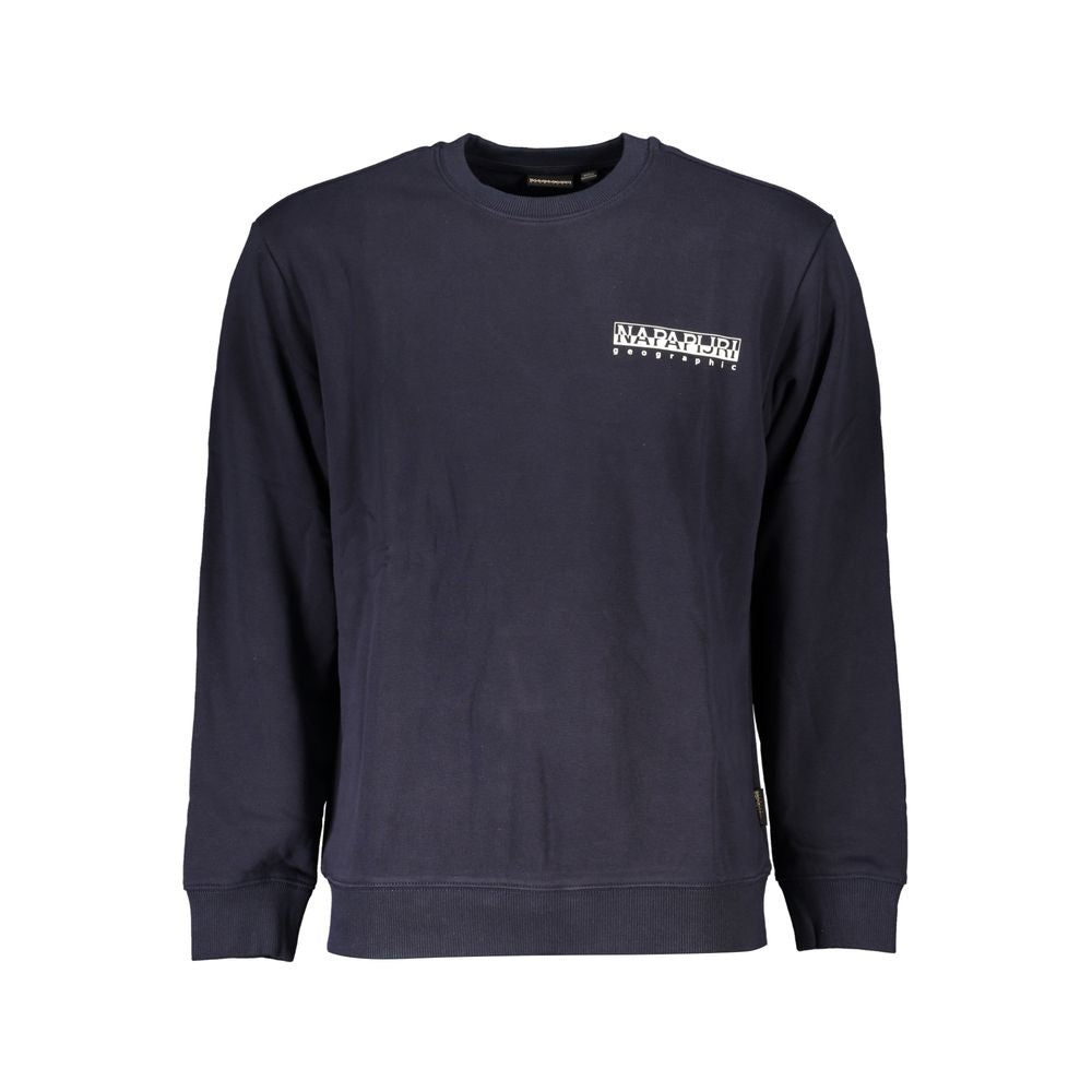 Blauer Baumwollpullover
