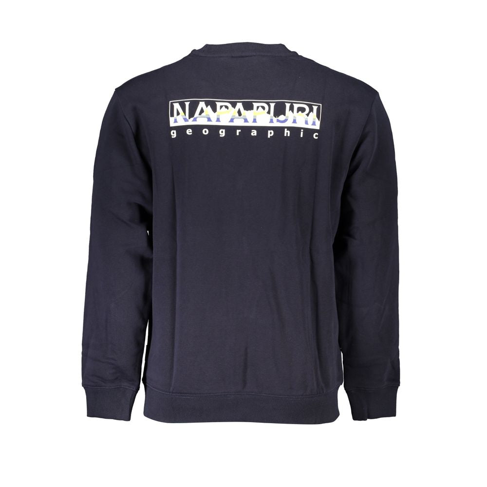 Blauer Baumwollpullover