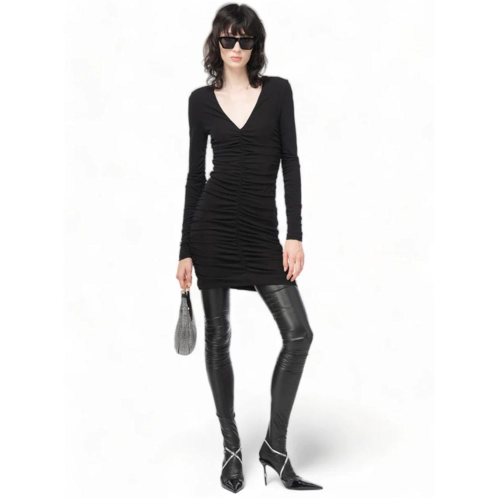 Schwarzes Nylonkleid