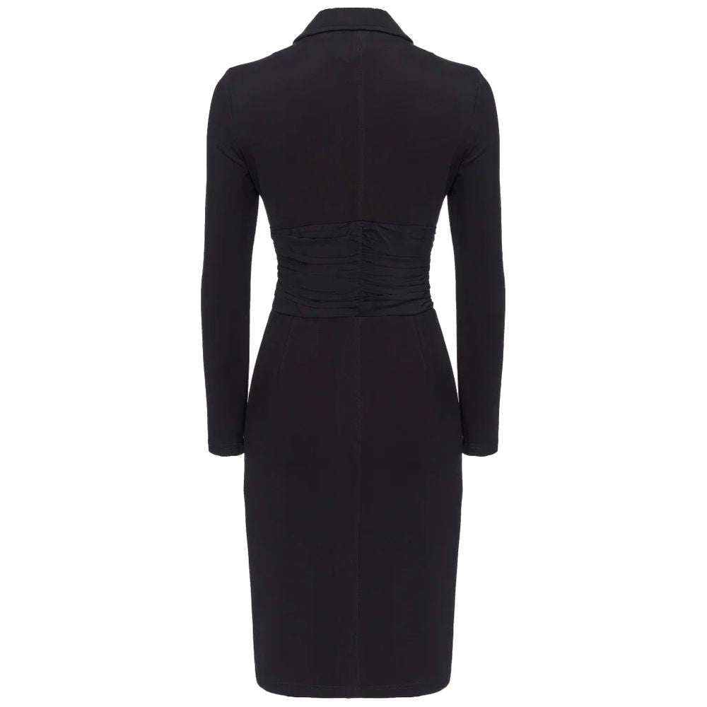 Schwarzes Viskosekleid
