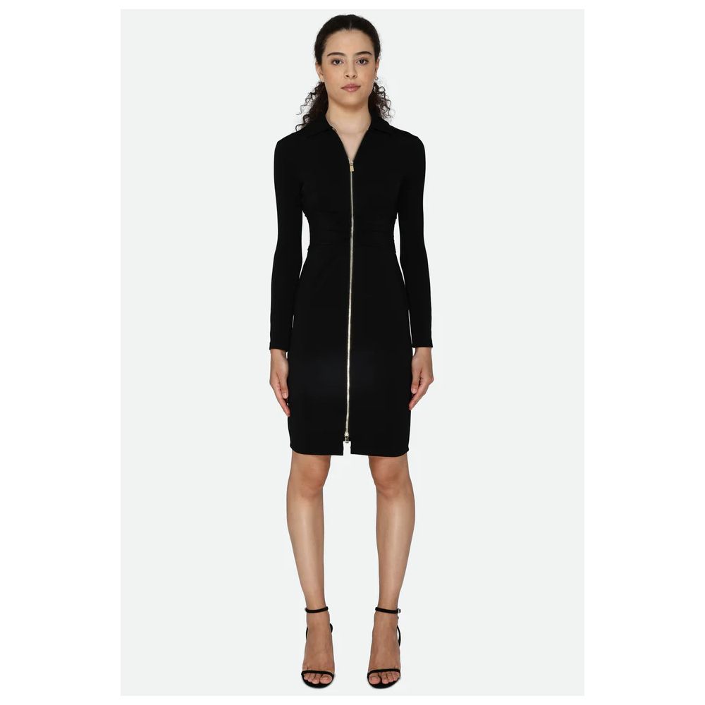 Schwarzes Viskosekleid