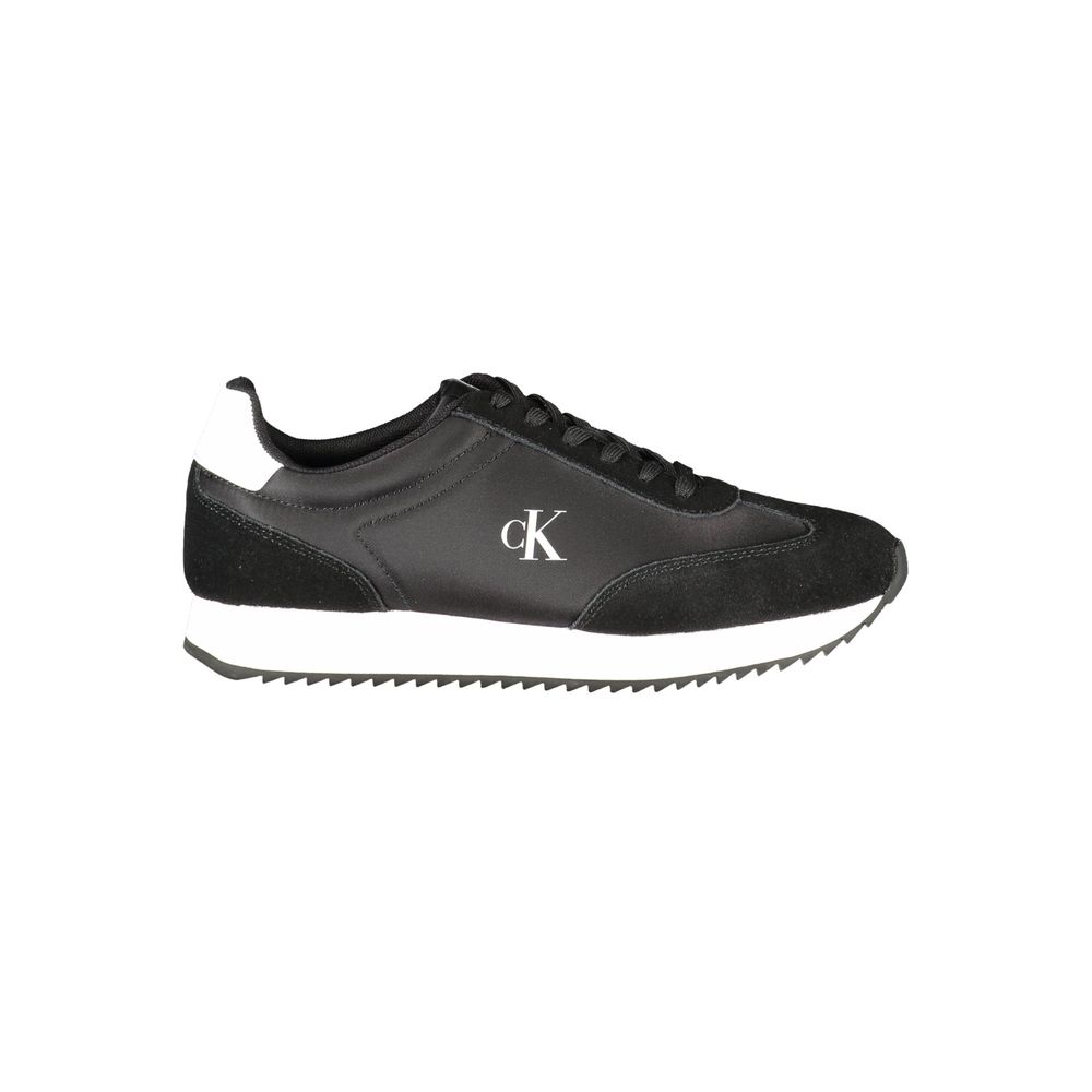 Schwarze Leder-Sneaker für Damen