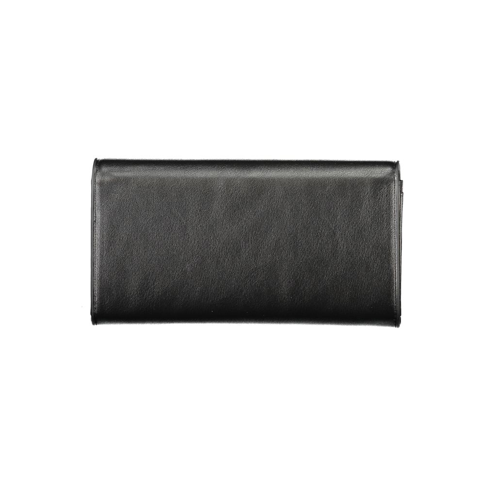 Schwarze Damenbrieftasche aus Polyethylen