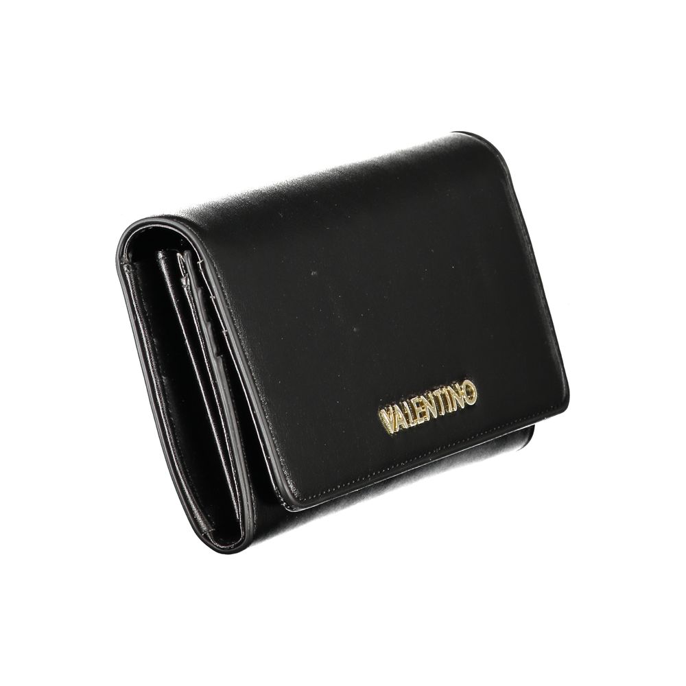 Schwarze Damenbrieftasche aus Polyethylen