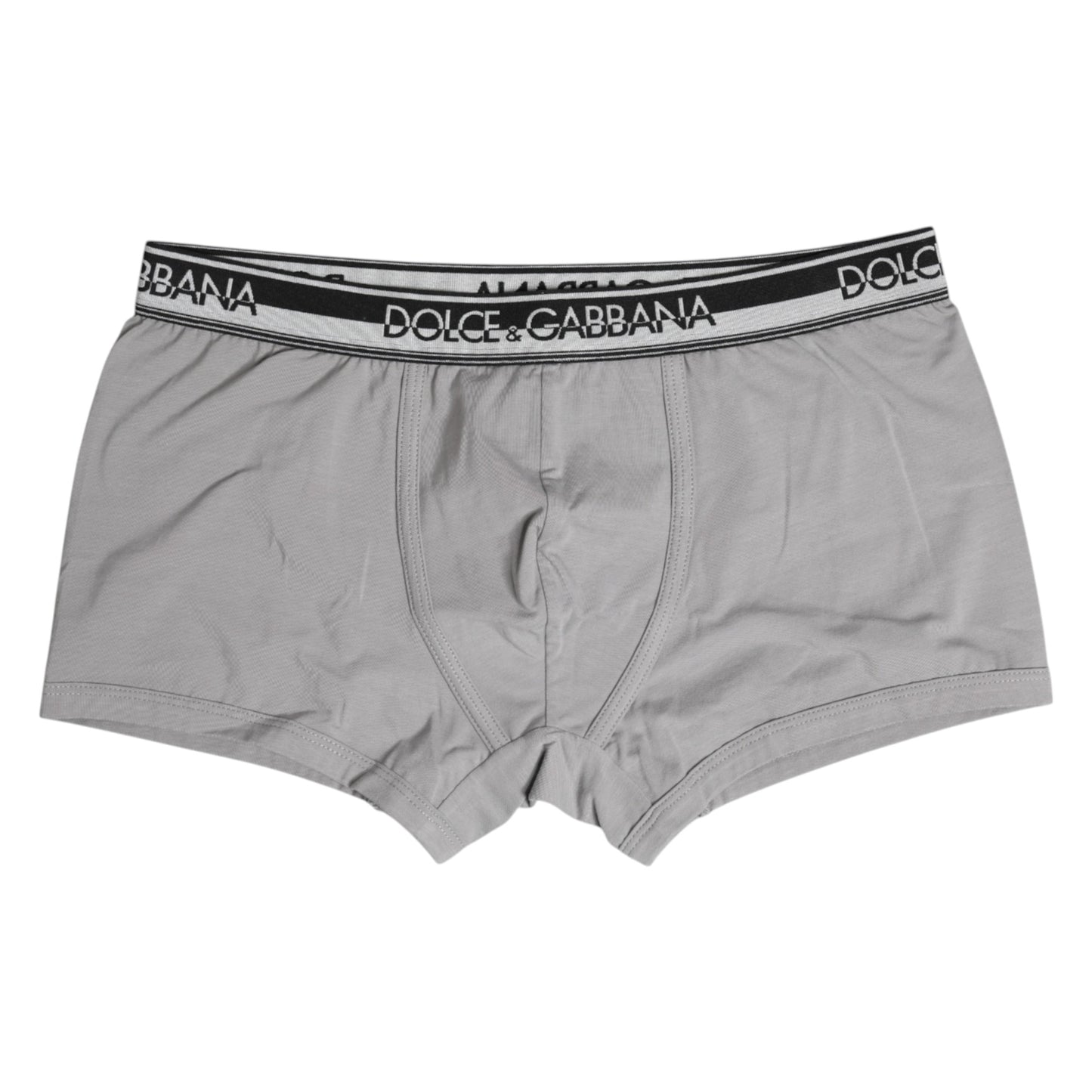 Graue Boxershorts aus Baumwollstretch in normaler Passform