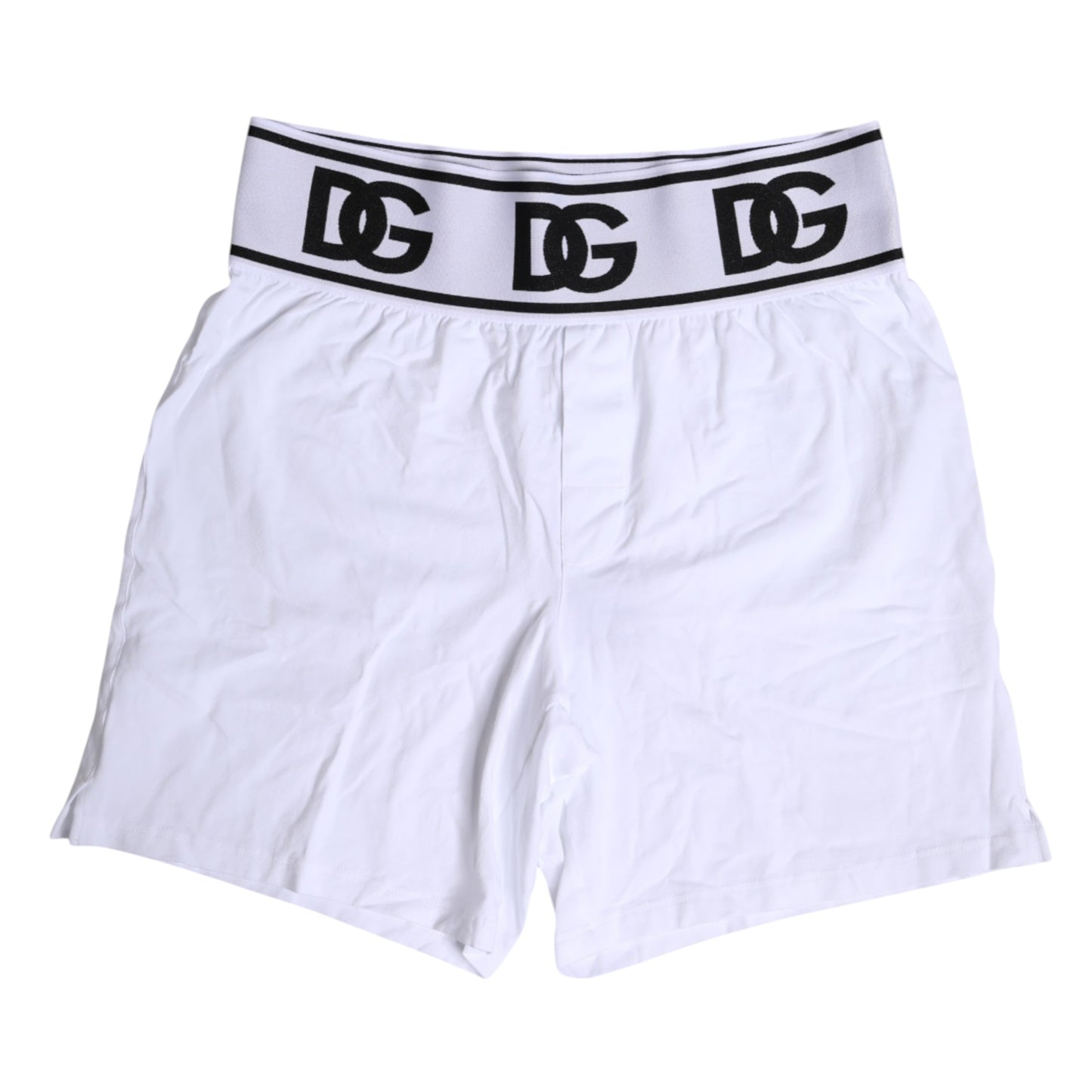 Weiße Boxershorts aus Baumwollstretch in normaler Passform