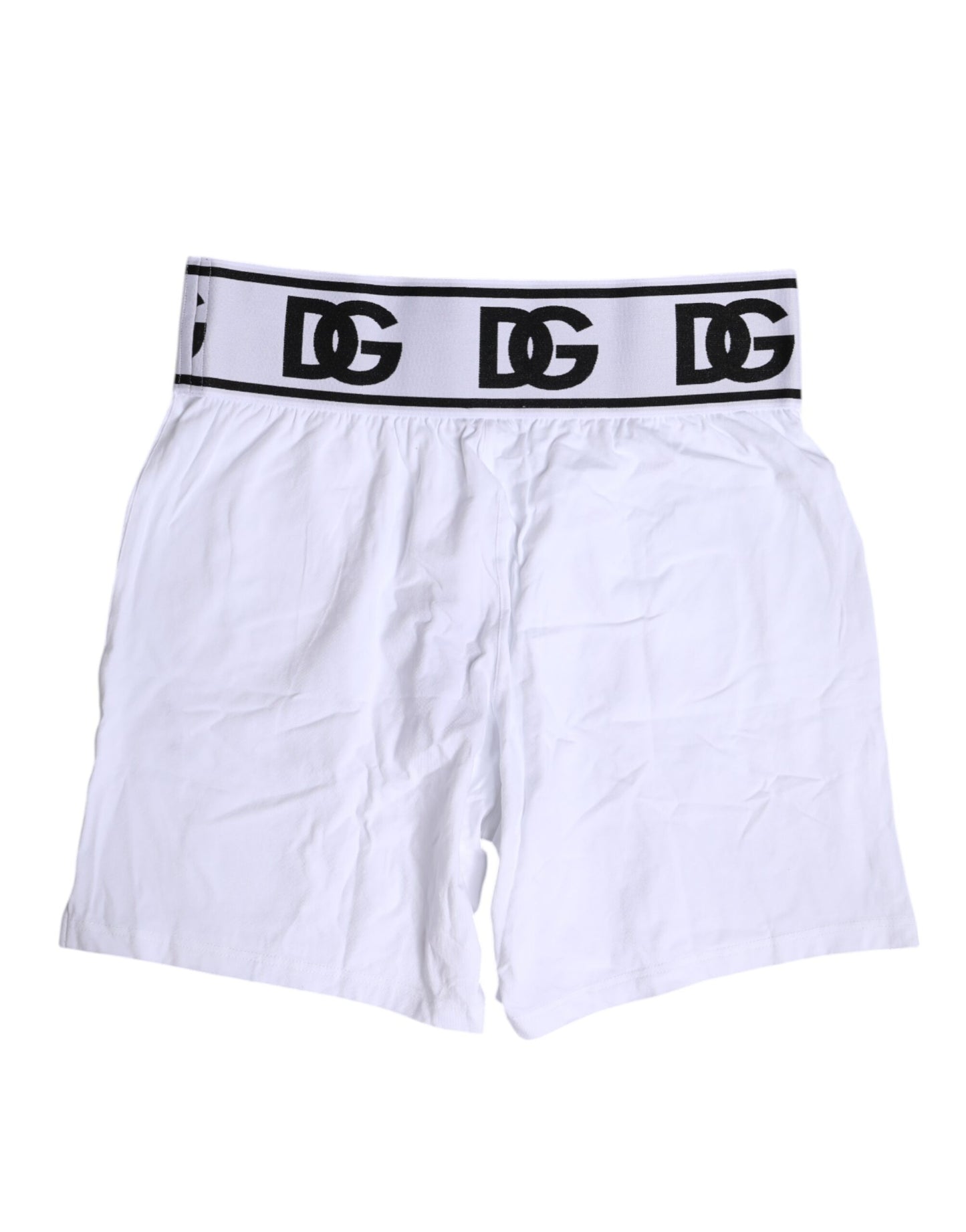 Weiße Boxershorts aus Baumwollstretch in normaler Passform