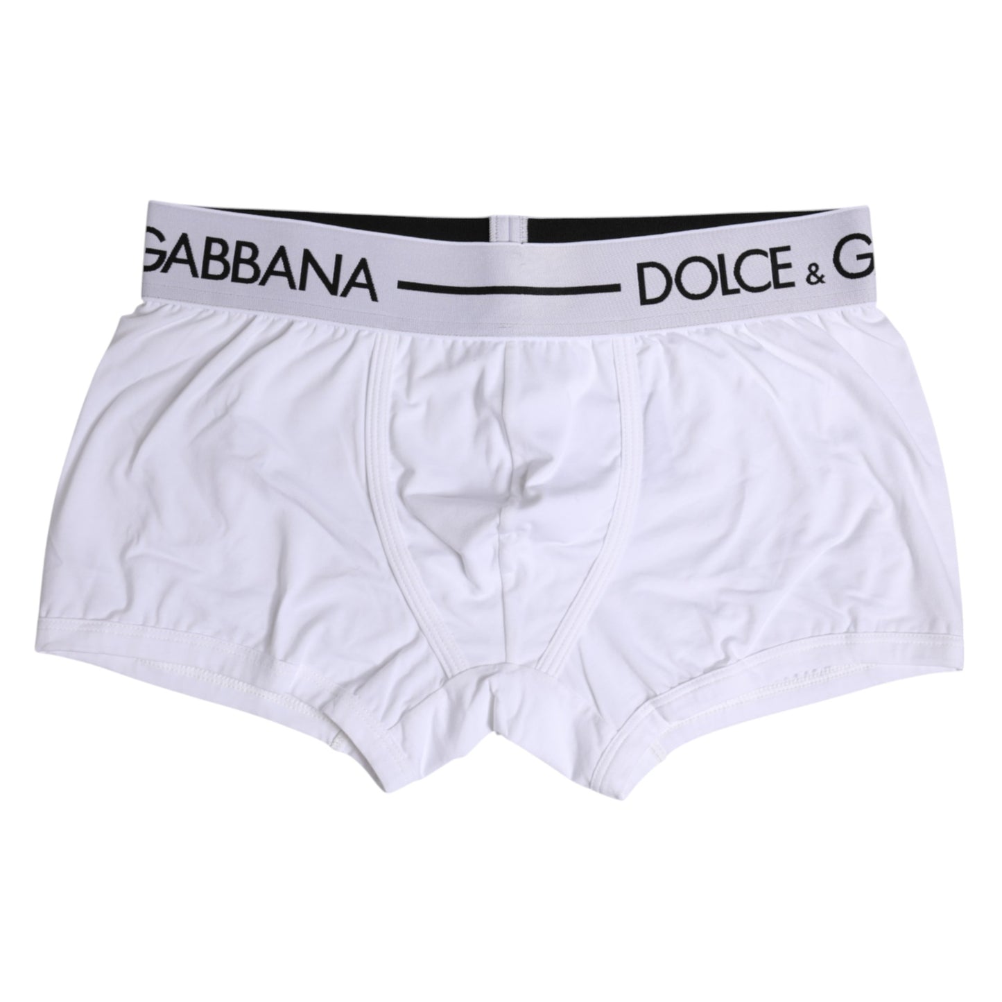 Weiße Boxershorts aus Baumwollstretch in normaler Passform