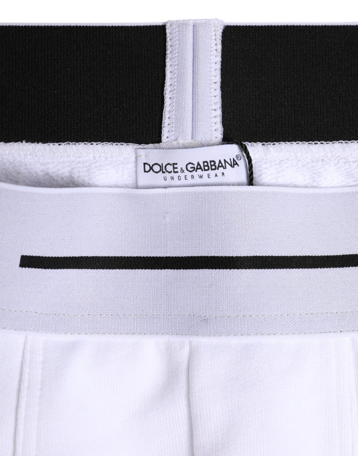 Weiße Boxershorts aus Baumwollstretch in normaler Passform