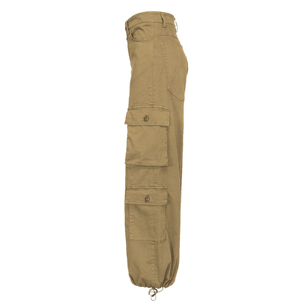 Beige Baumwolljeans & Hose