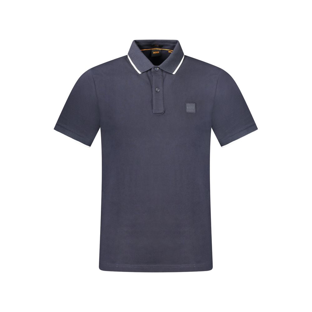 Blaues Poloshirt aus Baumwolle