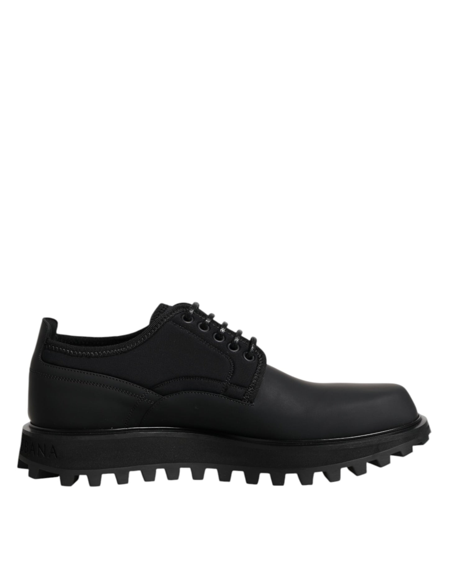 Schwarze Trekkingschuhe aus Leder mit Schnürung
