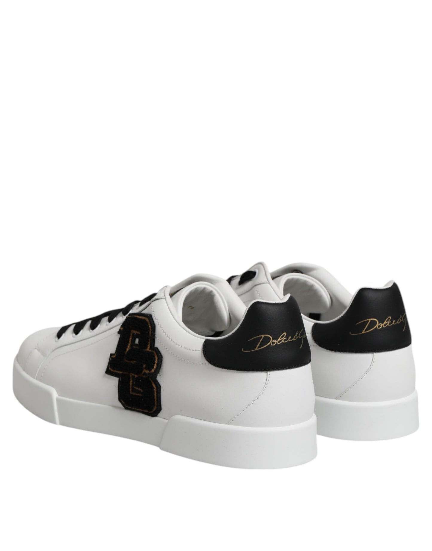 Weiße DG Logo Portofino Low Top Sneakers Schuhe