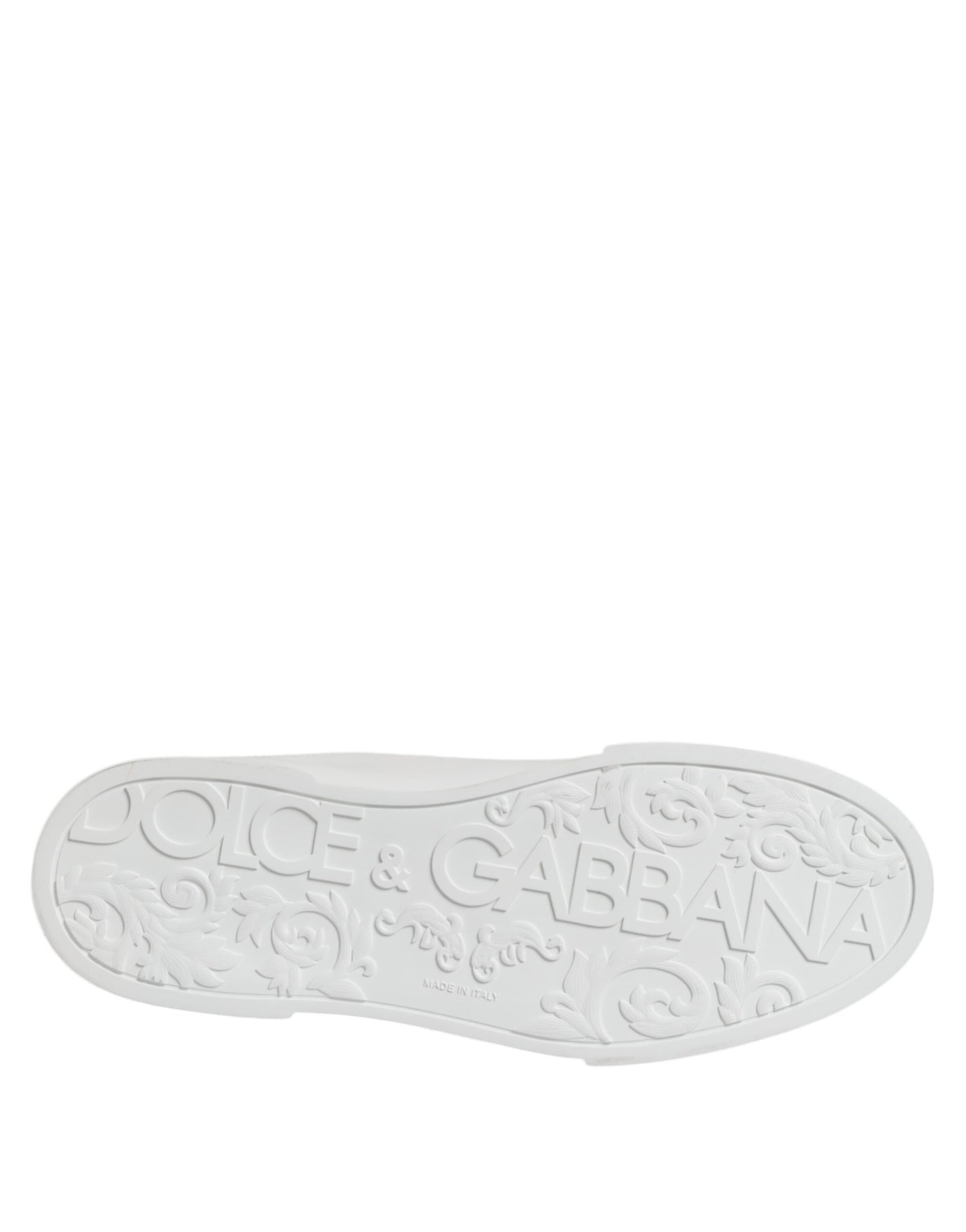 Weiße DG Logo Portofino Low Top Sneakers Schuhe
