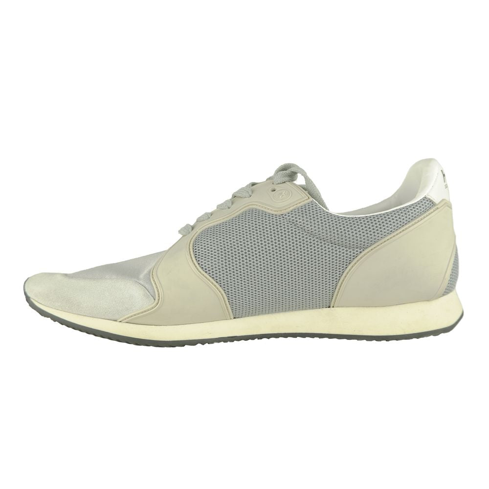 Graue Leder-Herren-Sneaker