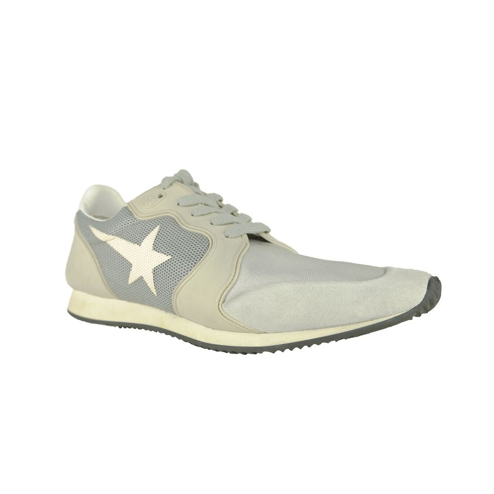 Graue Leder-Herren-Sneaker