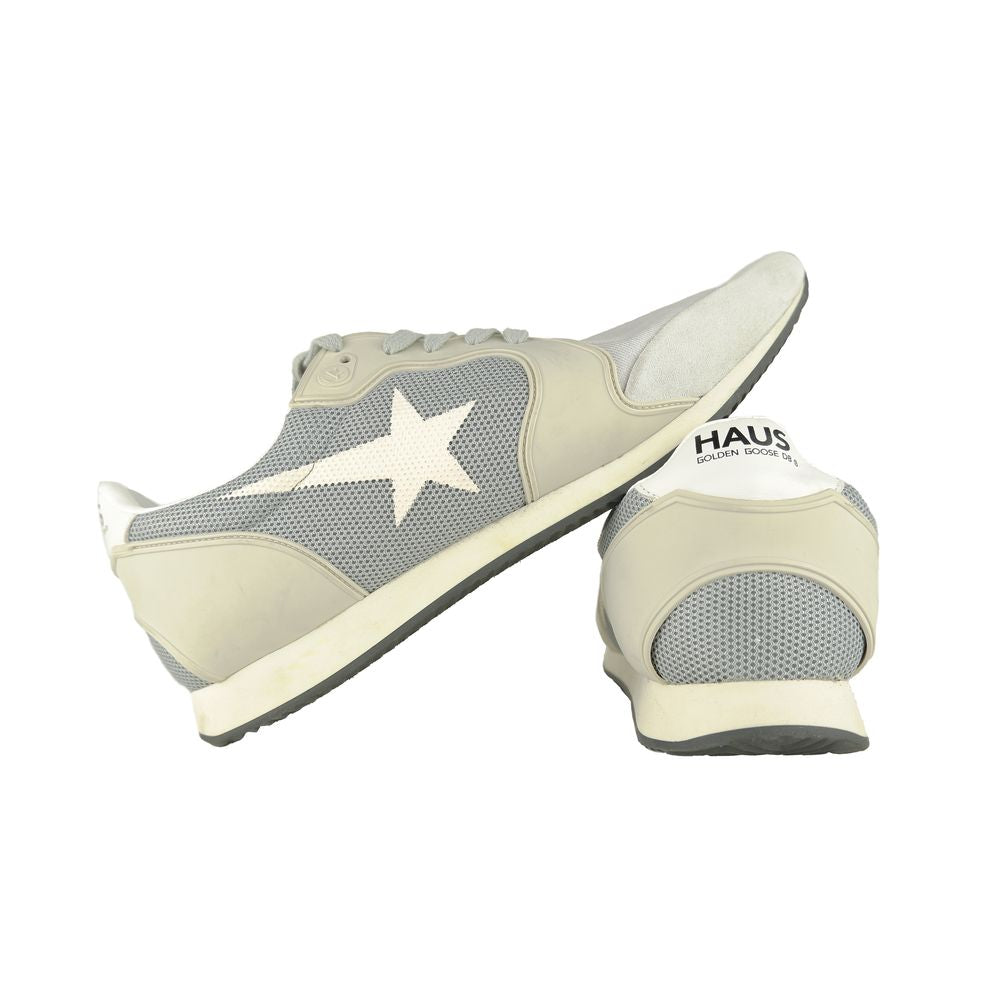 Graue Leder-Herren-Sneaker