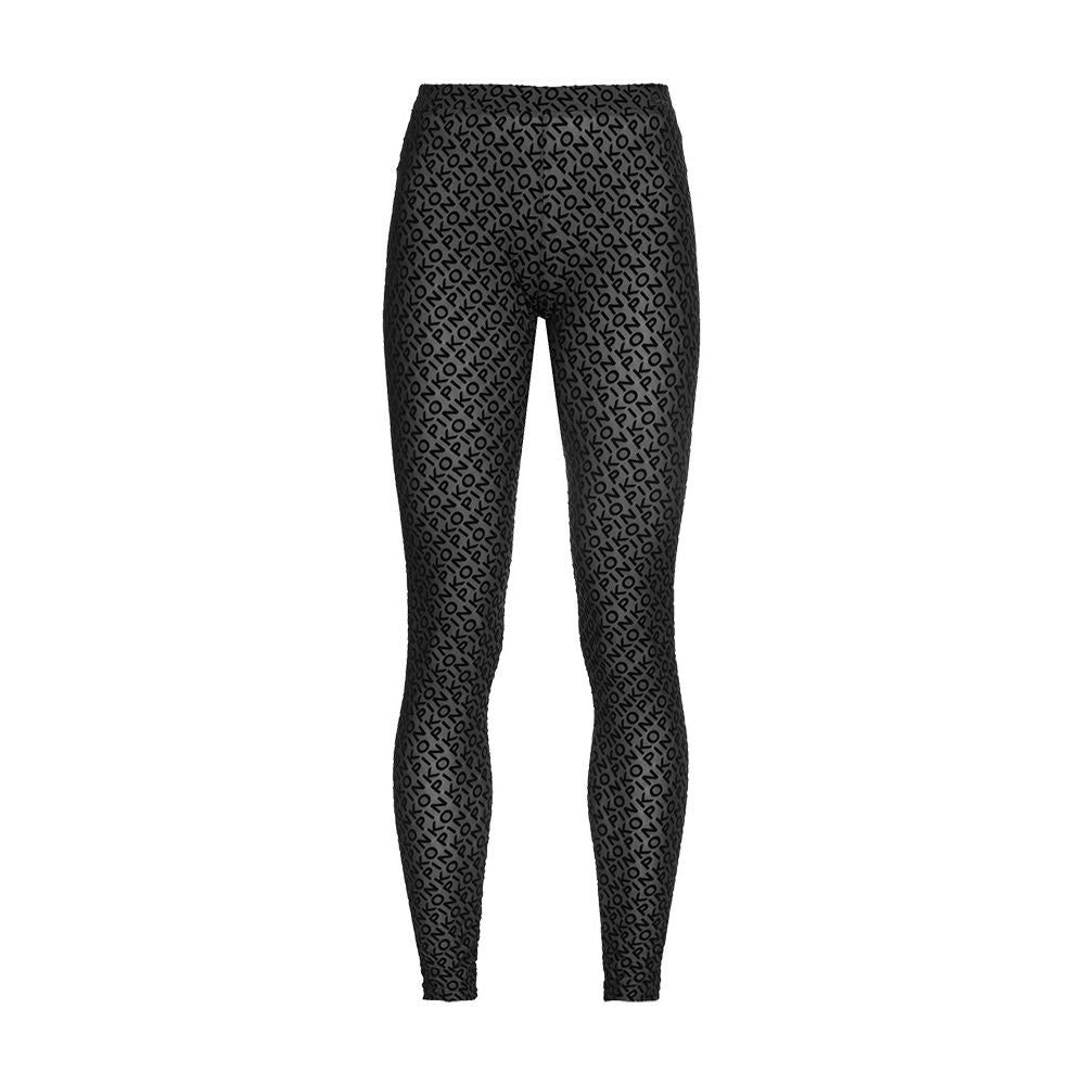 Schwarze Nylonjeans und Hose