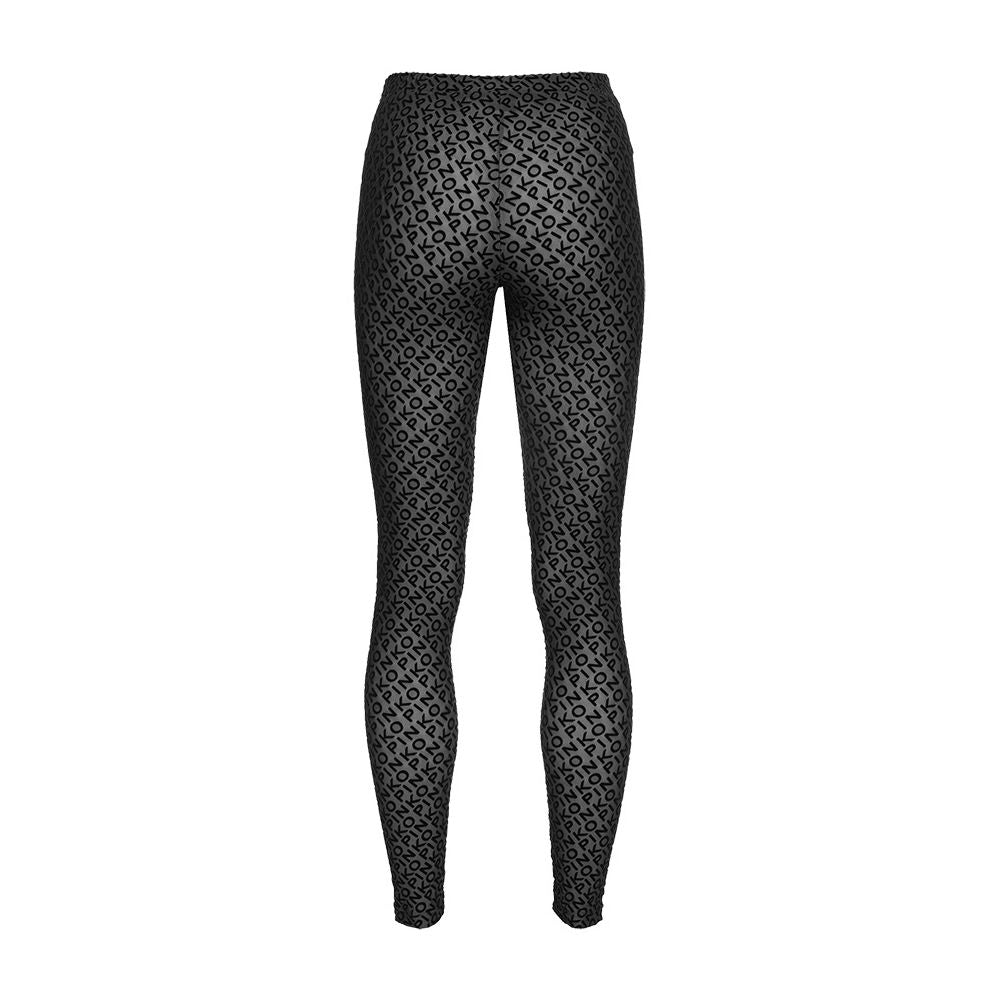Schwarze Nylonjeans und Hose