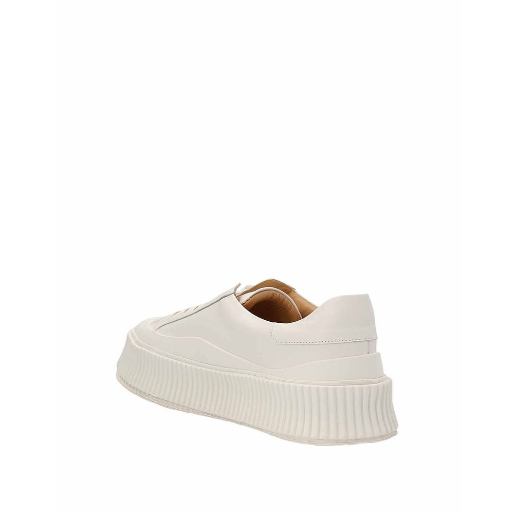 Leder-Sneakers mit Maxi-Sohle
