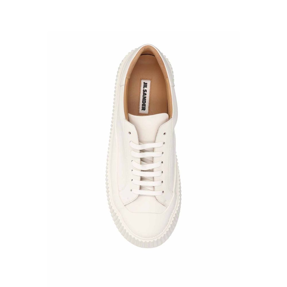 Leder-Sneakers mit Maxi-Sohle