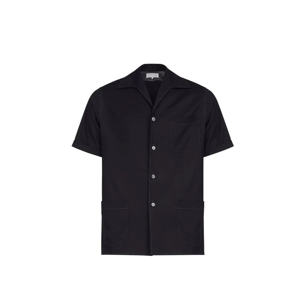 short-sleeve wool shirt
