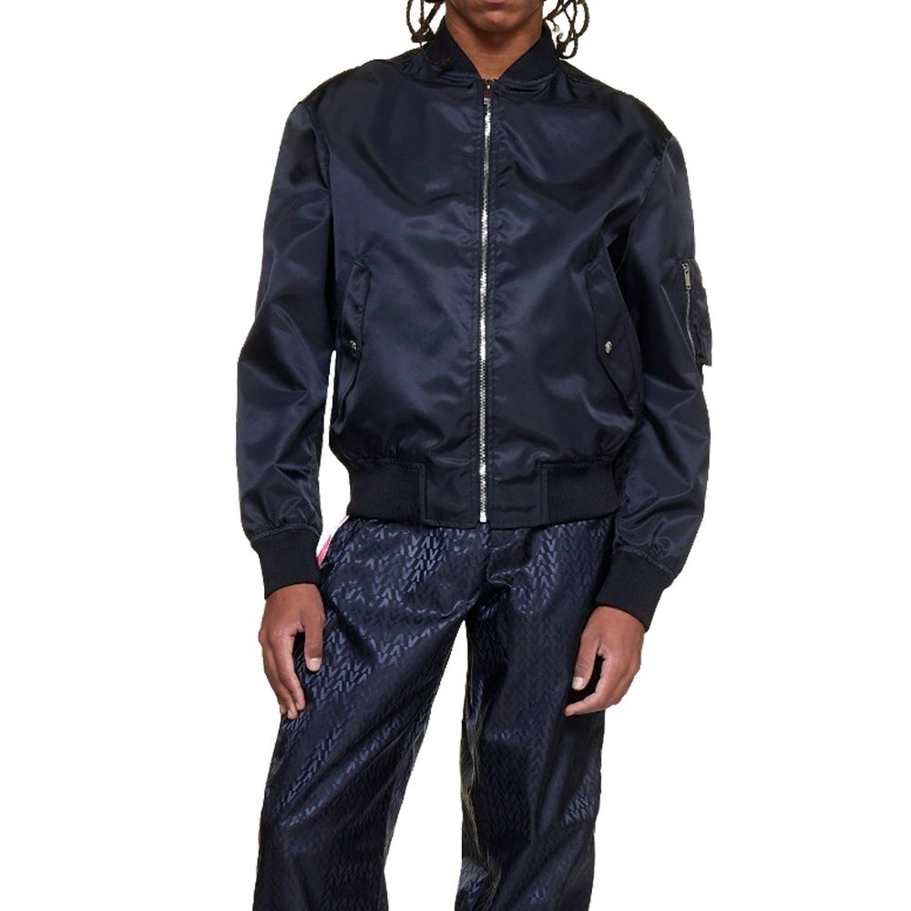 Bomberjacke mit Neon-Universum-Print