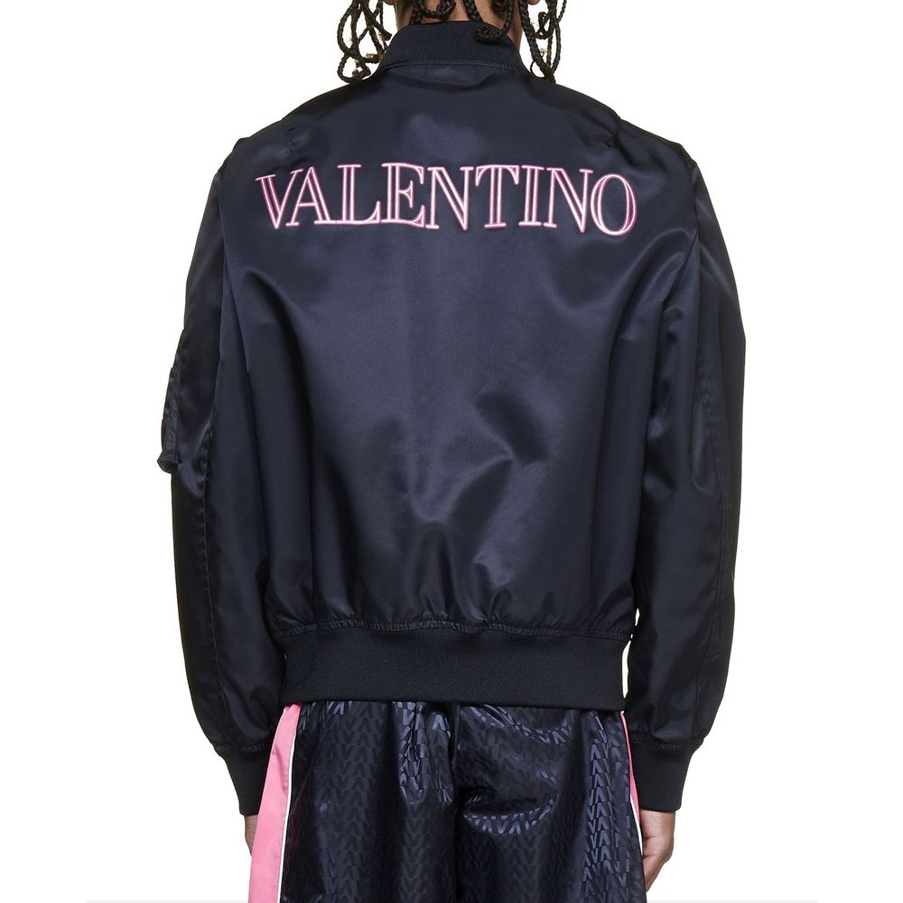Bomberjacke mit Neon-Universum-Print