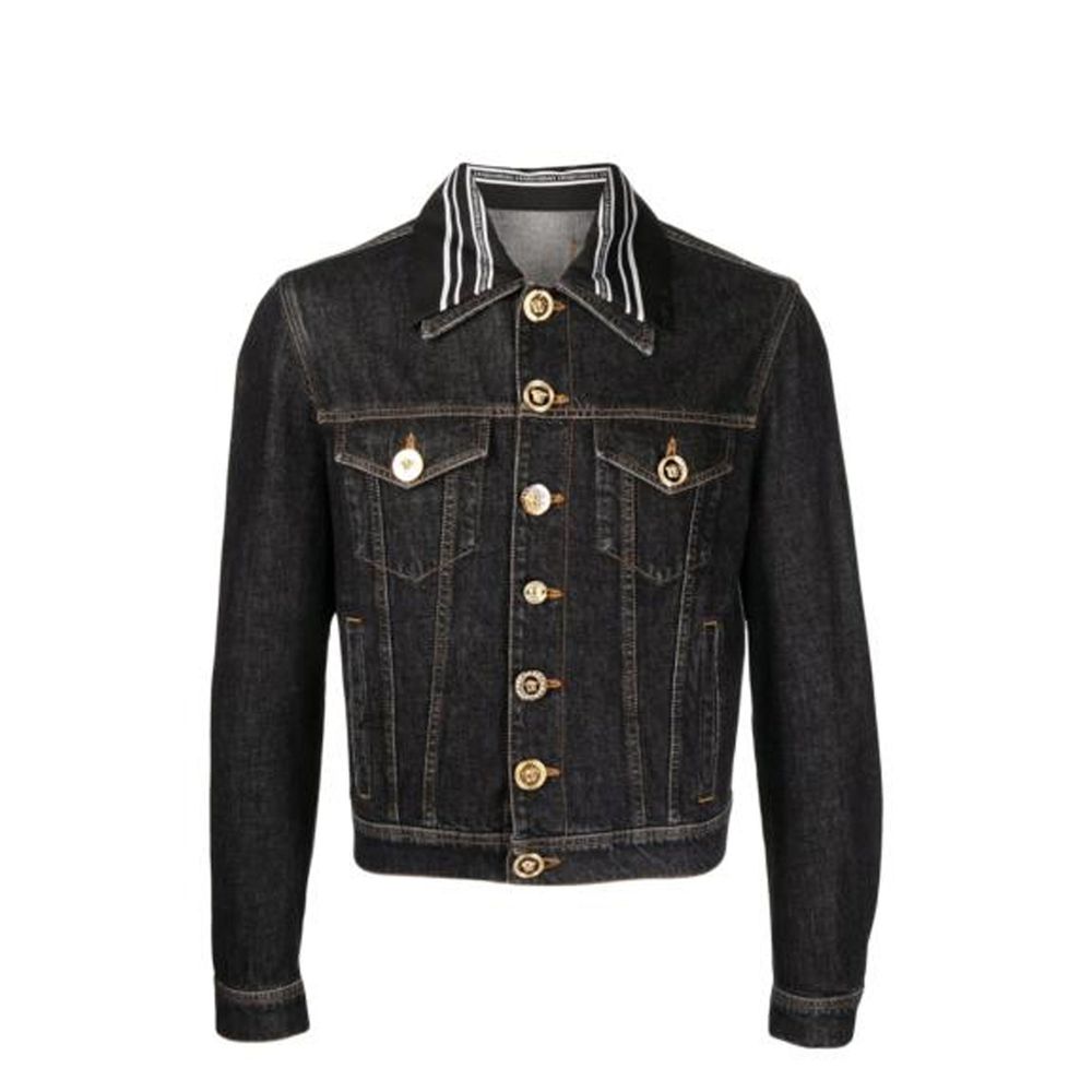 Jeansjacke mit Medusa-Motiv