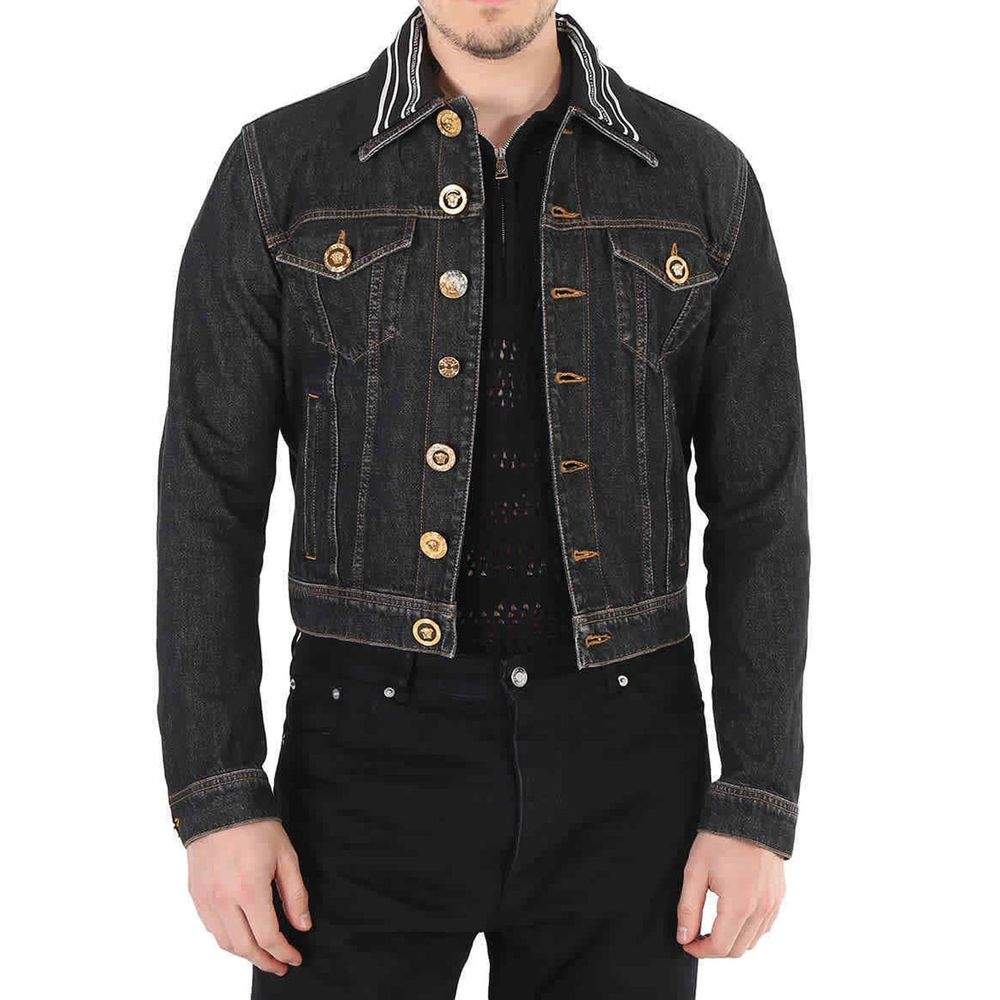 Jeansjacke mit Medusa-Motiv