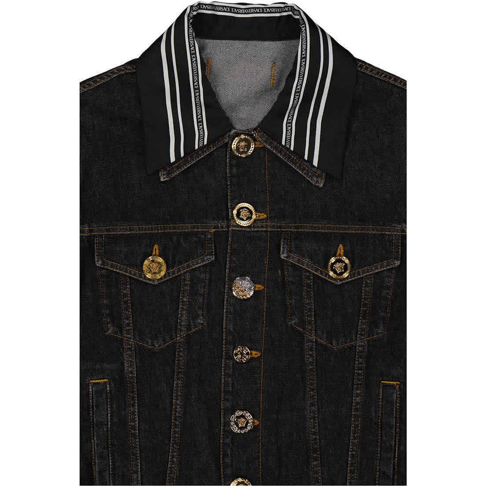 Jeansjacke mit Medusa-Motiv