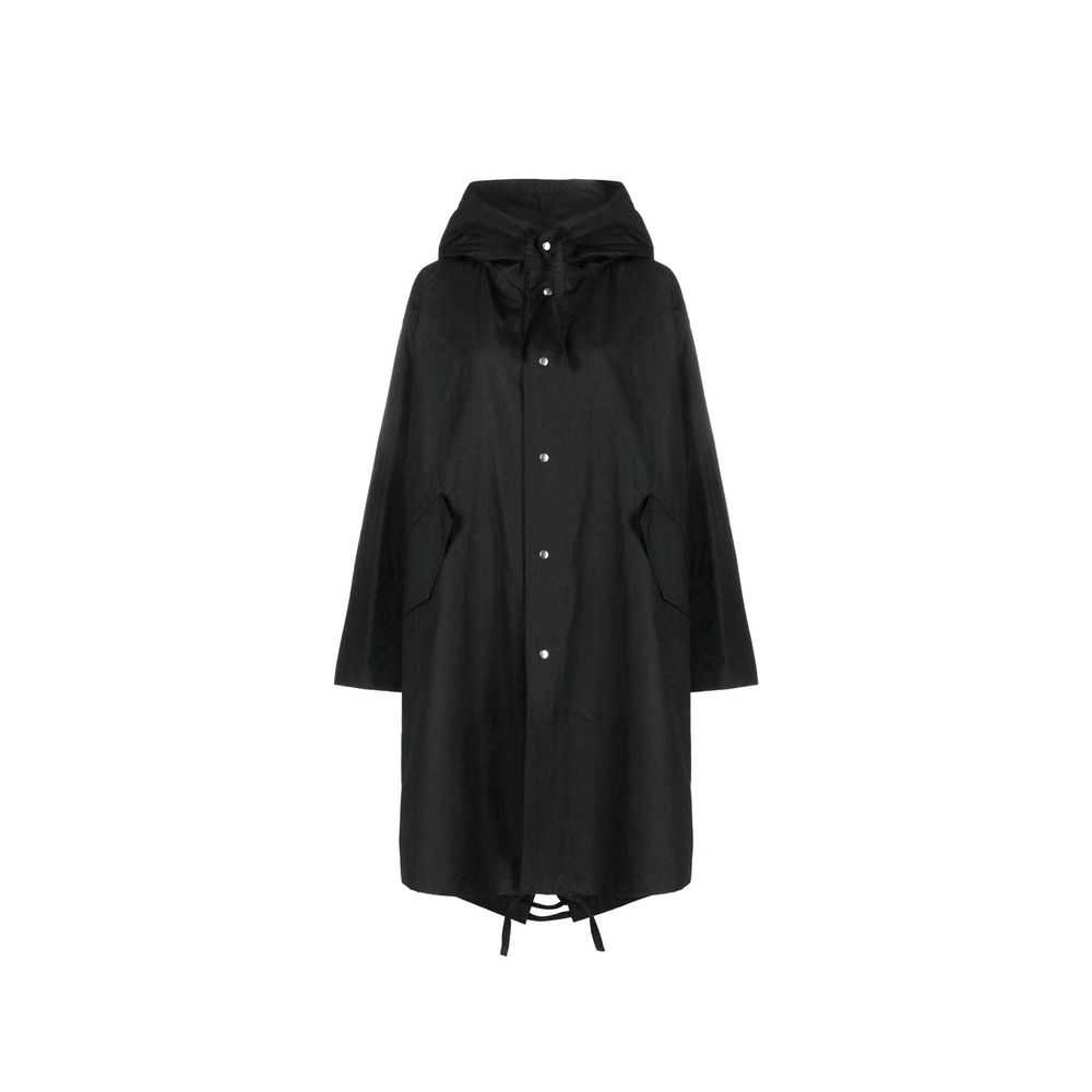 Mittellanger Baumwollparka mit Kapuze