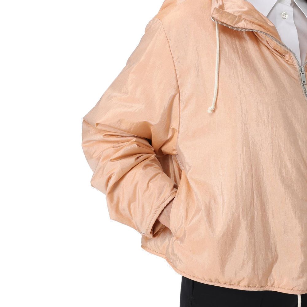 Kapuzenjacke aus Seidenmischung mit Reißverschluss